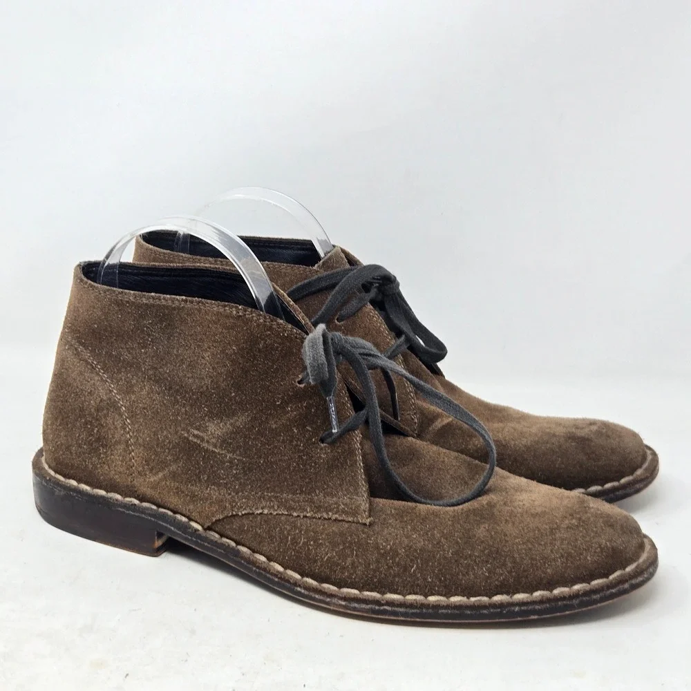 Aston Grey Collection Mens Brown Suede Chukka Desert Boots Size 8.5